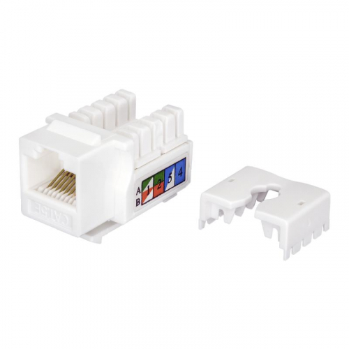 Модуль Keystone Jack RJ45 (8P8C) UTP кат.5E инструментал. бел. SUPRLAN 10-0313 фото 2