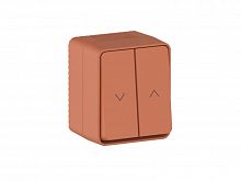 Выключатель для жалюзи 2-кл. ОП AtlasDesign PROFI 10А IP54 терракот. SE ATN547019