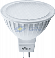 Лампа светодиодная 61 382 NLL-MR16-7-230-3K-GU5.3-DIMM 7Вт рефлектор матовая 3000К тепл. бел. GU5.3 500лм 220-240В диммир. NAVIGATOR 61382