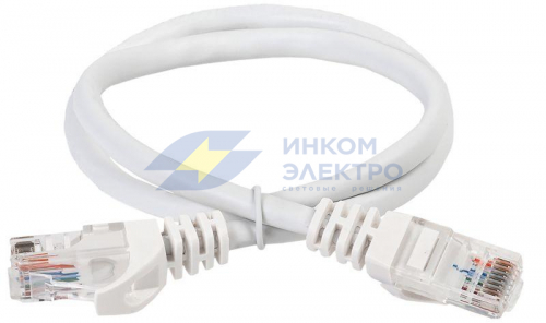 Патч-корд кат.6 UTP LSZH 5м белый ITK PC08-C6UL-5M