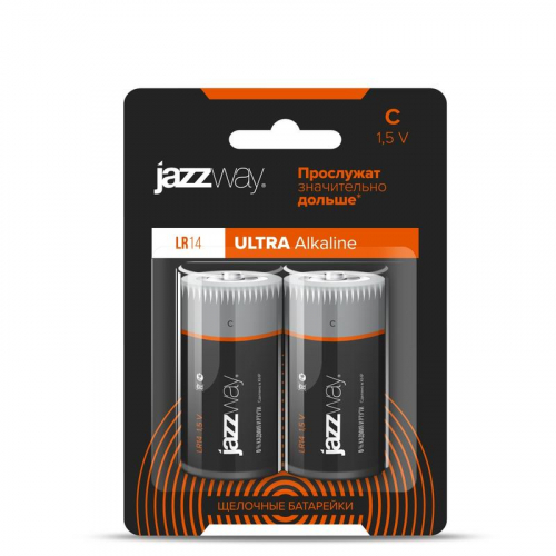 Элемент питания алкалиновый C/LR14 1.5В Ultra Alkaline BL-2 (блист.2шт) JazzWay 5005105 фото 2