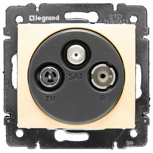 Розетка телевизионная TV/FM/SAT СП Valena механизм сл. кость. (блист.) IEK 695639 Розетка телевизионная TV/FM/SAT СП Valena механизм сл. кость. (блист.) IEK 695639