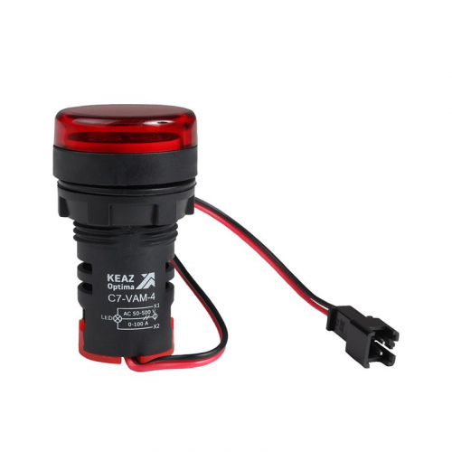 Индикатор тока и напряжения OptiSignal Compact D22 С7-VAM-4 красн. 50-500В AC/0-100А AD22VAM КЭАЗ 375699 Индикатор тока и напряжения OptiSignal Compact D22 С7-VAM-4 красн. 50-500В AC/0-100А AD22VAM КЭАЗ 375699