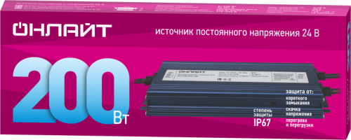 Драйвер для светодиодной ленты 90 653 OD-P200-IP67-24V ОНЛАЙТ 90653 фото 2