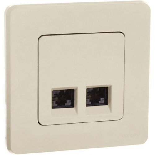 Розетка компьютерная 2-м Inspiria RJ45 кат.5E UTP сл. кость IEK 673836 фото 3