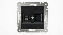 Розетка компьютерная 2-м Cat 5 СП 16А IP20 250В Karea механизм черн. Makel 57054035