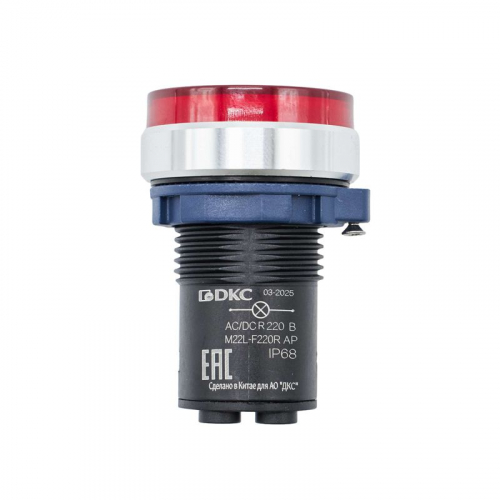 Индикатор сигнальный со встроен. диодом 220В зажим Plug-In алюм. красн. DKC M22L-F220RAP фото 2 Индикатор сигнальный со встроен. диодом 220В зажим Plug-In алюм. красн. DKC M22L-F220RAP фото 2
