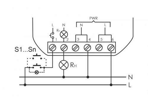 Реле импульсное BIS-408 16А 1NO IP20 100-265В AC установка в монтажную коробку d60мм F&F EA01.005.008 фото 2