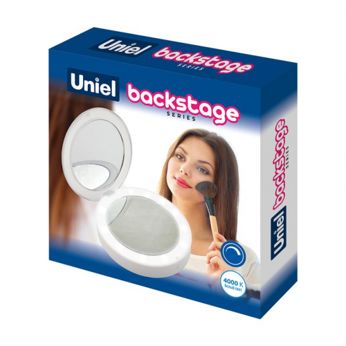 Зеркало ULK-F70 WHITE карманное с подсветкой (1Х+2Х) на батарейках 2AAA (не в/к) бел. Uniel UL-00007510 Зеркало ULK-F70 WHITE карманное с подсветкой (1Х+2Х) на батарейках 2AAA (не в/к) бел. Uniel UL-00007510