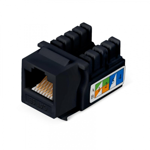 Вставка Keystone Jack RJ45 кат.5E заделка тип 110 черн. Cabeus 9482c Вставка Keystone Jack RJ45 кат.5E заделка тип 110 черн. Cabeus 9482c