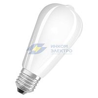 Лампа светодиодная филаментная PARATHOM CL Edison GL FR 40 non-dim 4W/827 4Вт 2700К тепл. бел. E27 470лм ST64 угол пучка 300град. 220-240В (замена 40Вт) матов. стекло OSRAM 4058075590595