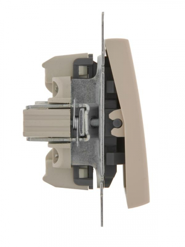 Переключатель проходной 1-кл. СП Rain IP20 механизм крем. LEZARD 703-0388-105 фото 3