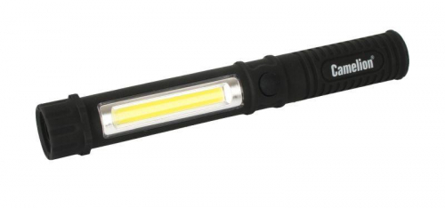 Фонарь-ручка LED51521 COB LED + 1Вт LED 3хR03 магнит клипса пластик. черн. (блист.) Camelion 13361 фото 3