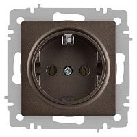 Розетка 1-м СП Accent 6-202-08 16А IP20 250В 2P+E Schuko бронза Intro Б0063699