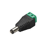 Коннектор Terminal-MONO-2pin-M (Jack 5.5) пластик (уп.10шт) Arlight 019218(1)