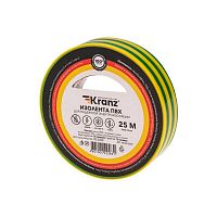 Изолента ПВХ 0.13х19мм 25м желт./зел. (уп.5шт) Kranz KR-09-2207