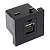 Розетка USB 2-м A+C 2.1А без индикатора черн. матов. EKF E2MR2B-21USB-10-AC