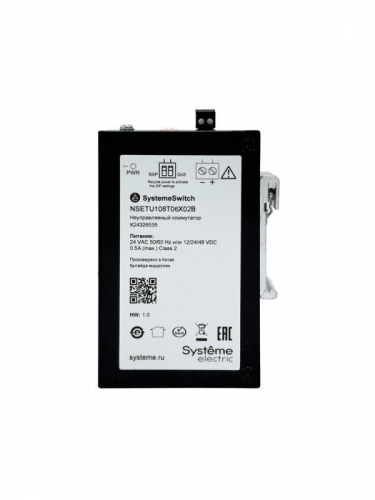 Коммутатор промышленный неуправляемый Ethernet 6х10/100BaseT 2х100BaseX SFP SE NSETU108T06X02B фото 2