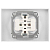 Розетка 2-м СП Accent 6-204-06 16А IP20 250В 2P AL/CU перламутр. Intro Б0063446