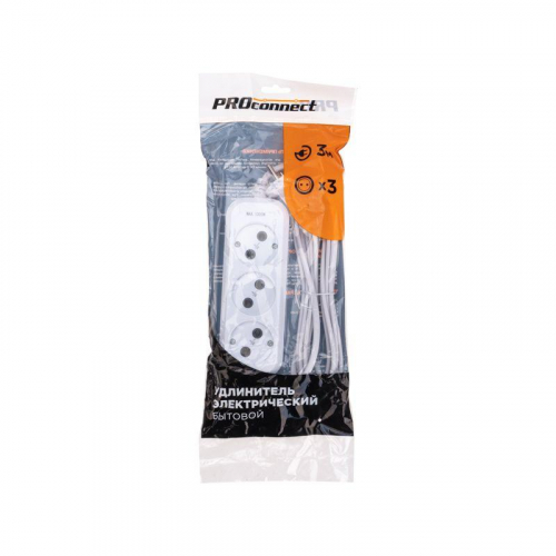 Удлинитель 3х3м без заземл. 2х0.75 бел. PROCONNECT 13-4206 фото 8 Удлинитель 3х3м без заземл. 2х0.75 бел. PROCONNECT 13-4206 фото 8