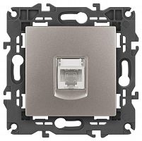 Розетка компьютерная Elegance 14-3107-16 RJ45 титан Эра Б0065764
