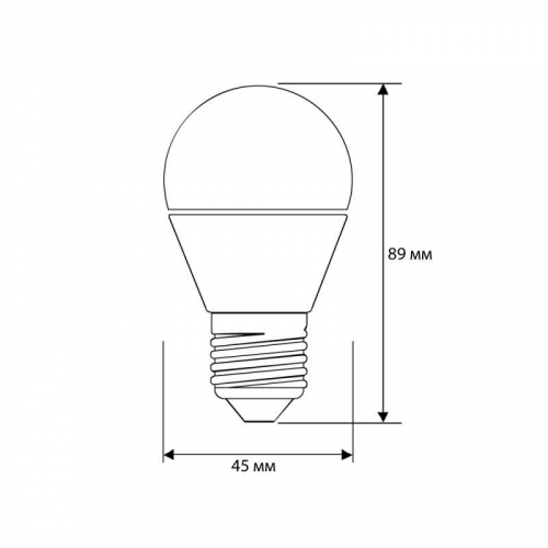 Лампа светодиодная LED10-G45/865/E27 10Вт шар матовая 6500К холод. бел. E27 150-265В Camelion 13570 фото 2