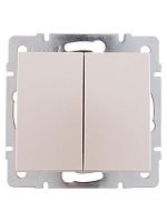 Выключатель 2-кл. СП Rain IP20 механизм жемчуж./бел. перламутр. LEZARD 703-3088-101