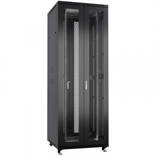 Шкаф монтажный телекоммуникационный напольн. ND-05C-42U80/120-BK 19дюйм 42U 800х1200х2055мм для распределит. и серверн. оборудования; передн. и задн. двойн. перфорир. двери ручки с замком RAL 9004 черн. Cabeus 9752c Шкаф монтажный телекоммуникационный напольн. ND-05C-42U80/120-BK 19дюйм 42U 800х1200х2055мм для распределит. и серверн. оборудования; передн. и задн. двойн. перфорир. двери ручки с замком RAL 9004 черн. Cabeus 9752c