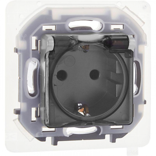 Розетка 1-м СП Inspiria 16А IP44 250В 2P+E защ. шторки с крышкой немецк. стандарт механизм алюм. IEK 673742 Розетка 1-м СП Inspiria 16А IP44 250В 2P+E защ. шторки с крышкой немецк. стандарт механизм алюм. IEK 673742