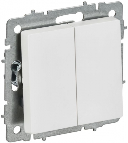 Выключатель 2-кл. СП BRITE ВС10-2-0-БрАБ 10А механизм арктич. бел. IEK BR-V20-0-10-K91 Выключатель 2-кл. СП BRITE ВС10-2-0-БрАБ 10А механизм арктич. бел. IEK BR-V20-0-10-K91