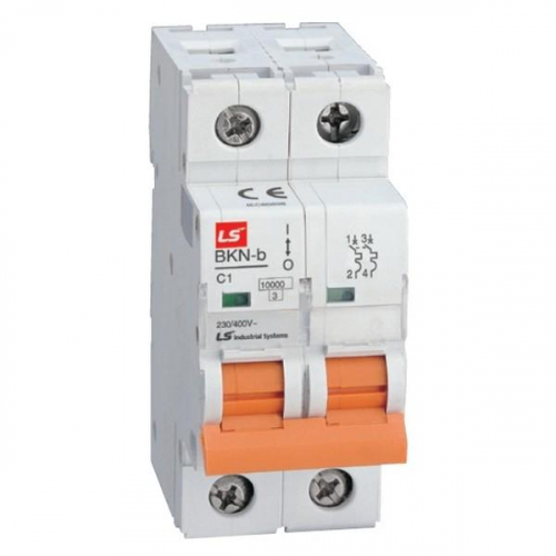 Выключатель автоматический модульный 2п (1P+N) C 63А 10кА BKN-b LS Electric 061206428B