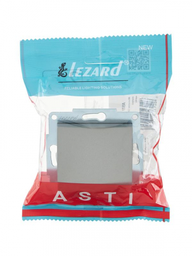 Выключатель 1-кл. 1п СП ASTI 10А IP20 механизм платина. LEZARD 7081-3588-100 фото 4