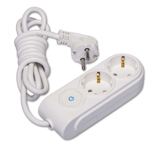 Удлинитель 2х3м с заземл. 16А IP20 с выкл. защ. шторки Makel N2310043