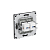 Розетка компьютерная 2-м KANT RJ45 кат.6A без шторки черн. уголь DKC 7012674