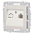 Розетка компьютерная 1-м СП Accent 6-303-06 RJ45 IP20 перламутр. Intro Б0063636