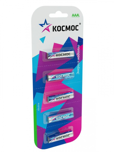Элемент питания алкалиновый AAA/LR03 BP-5 (блист.5шт) КОСМОС KOCLR035BL
