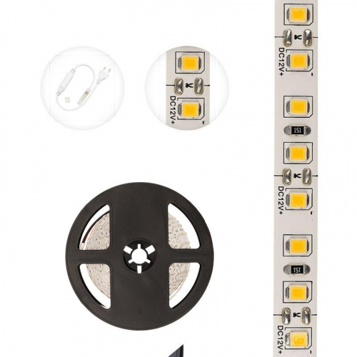 Лента светодиодная 12В SMD2835 9.6Вт/м 120LED/м 3000K 8мм IP20 (уп.5м) LAMPER 141-396 фото 3 Лента светодиодная 12В SMD2835 9.6Вт/м 120LED/м 3000K 8мм IP20 (уп.5м) LAMPER 141-396 фото 3