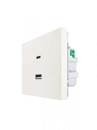 Розетка Type-C+ USB разъем СП ZIMA IP20 слон. кость LEZARD 704-9088-192TC фото 2 Розетка Type-C+ USB разъем СП ZIMA IP20 слон. кость LEZARD 704-9088-192TC фото 2