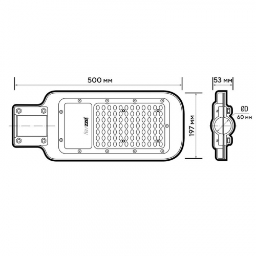 Светильник светодиодный PSL 07 120Вт 5000К IP65 180-260В AC ДКУ уличный JazzWay 5041110 фото 12