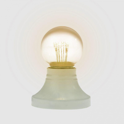 Лампа светодиодная 1Вт шар d45 6LED прозрачная тепл. бел. E27 эффект лампы накаливания Neon-Night 405-126 фото 3 Лампа светодиодная 1Вт шар d45 6LED прозрачная тепл. бел. E27 эффект лампы накаливания Neon-Night 405-126 фото 3