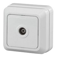 Розетка телевизионная одиночная TV ОП Quadro 2-301-01 IP20 бел. Intro Б0027658