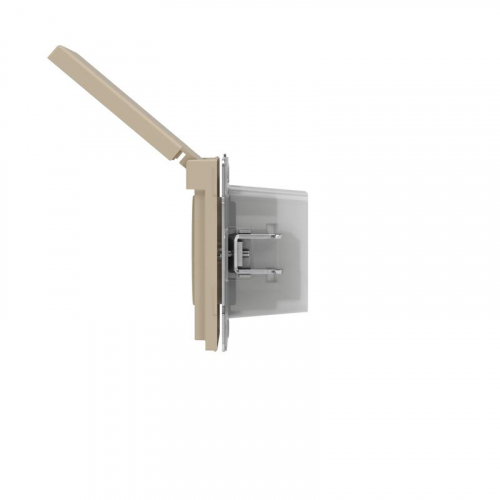 Розетка силовая KANT IP44 2P+E защ. шторки с крышкой ванильн. марципан DKC 7015013 фото 4