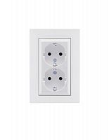 Розетка 2-я Karea RIZZ с заземл. бел. Makel 88001082