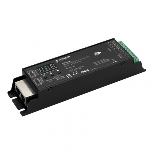 Декодер SMART-DMX512-304-83-RDM-SUF Black 12-48В 4х8А RJ45 IP20 INTELLIGENT Arlight 028444(1) Декодер SMART-DMX512-304-83-RDM-SUF Black 12-48В 4х8А RJ45 IP20 INTELLIGENT Arlight 028444(1)