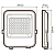 Прожектор светодиодный PFL-S4 100Вт 6500К IP65 80град. ДО с линзовым модулем JazzWay 5036437