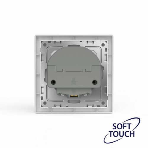 Розетка 1-м СП Pixel IP20 с заземл. с 2-мя заряд. устр. USB тип A+C механизм айс TOKOV ELECTRIC TKE-PX-R1U2AC-C34 фото 2