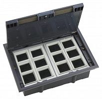 Люк MultiDesk MDK10 на 24мод. IP40 с монтажной коробкой для фальшпола SE MDK10124