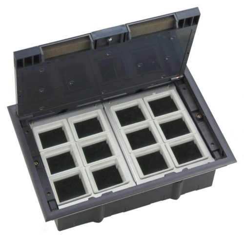 Люк MultiDesk MDK10 на 24мод. IP40 с монтажной коробкой для фальшпола SE MDK10124 Люк MultiDesk MDK10 на 24мод. IP40 с монтажной коробкой для фальшпола SE MDK10124