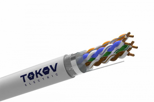 Кабель витая пара SF/UTP 4х2х24AWG(0.52мм) кат.5E PVC indoor Fluke tested 305м (м) PRO TOKOV ELECTRIC TKP-C06-SF/UTP-42-5E-305