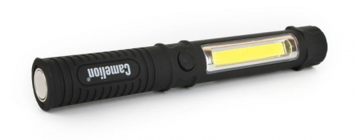 Фонарь-ручка LED51521 COB LED + 1Вт LED 3хR03 магнит клипса пластик. черн. (блист.) Camelion 13361 фото 5